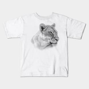 Lioness Looking into Distance | African Wildlife Kids T-Shirt